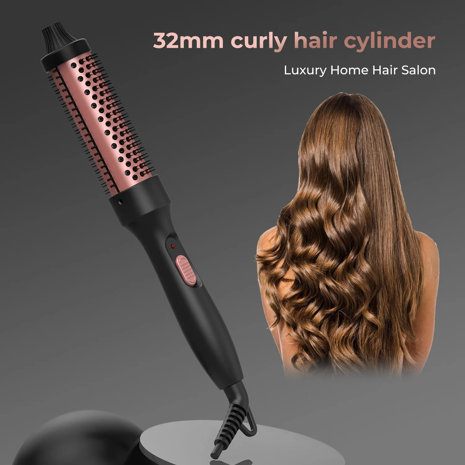 3 In 1Hair Curler Straightener Professional Curling Iron Heated Ionic 38/32mm Hair Styling Brush Scald Thermal Brush Curl 250214