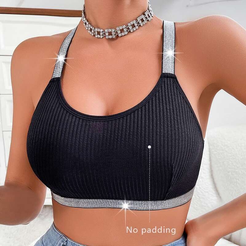 Sexy Ribbed Sportswear Fiess Women Underwear Yoga Tanks Top Backless gerie Lady Bras Comfortable Push Up Chic Bralette