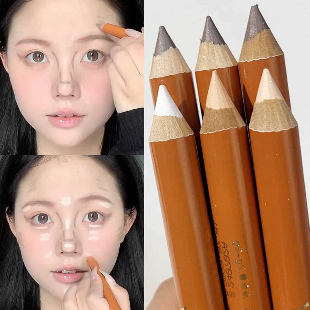 Matte Double-headed Contour Stick Highlighter Bronzer Nose Shadow Concealer Pencil Waterproof Brightening Face Contouring MakeupW250217