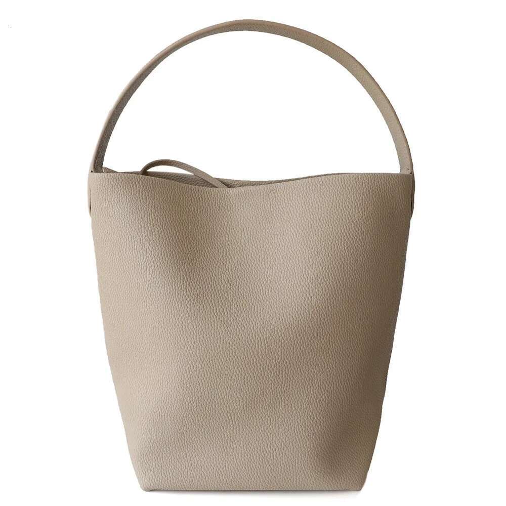 2025 New Simple And Lazy Real Bucket Large Capacity Leather Casual Shoulder Bags Versatile Tote For Women's Bag
