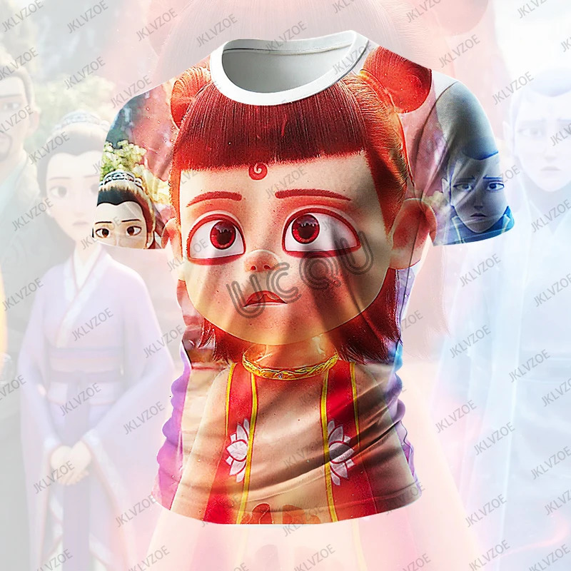 Arriavl 3D Print Nezha 2 The Demon Children Make Waves in the Sea T-shirt For Women Short Sleeve Tees Casual Men Tops 250217