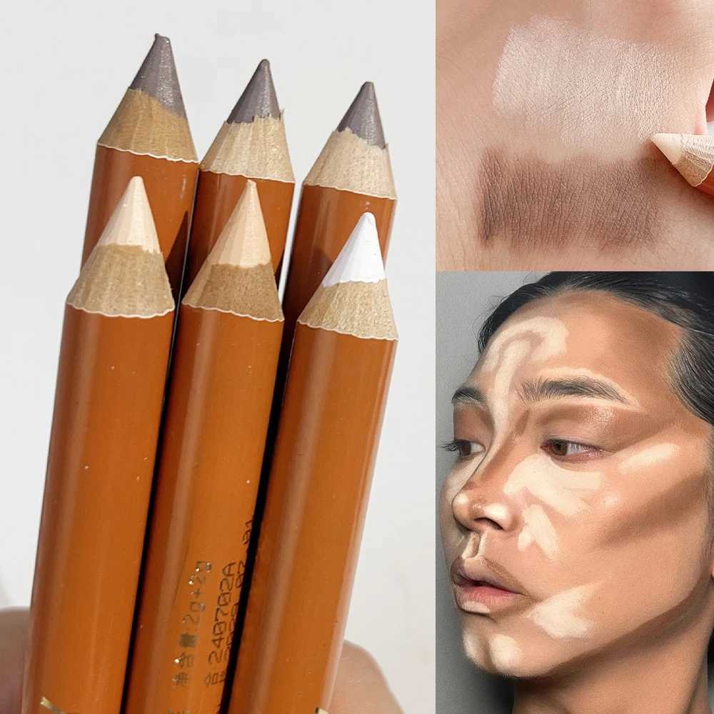 2 in 1 Matte Contouring Highlighter Stick Natural 3D Nose Shadow Brighten Skin Tone Concealer Pencil Smooth Bronzers Makeup PensW250217