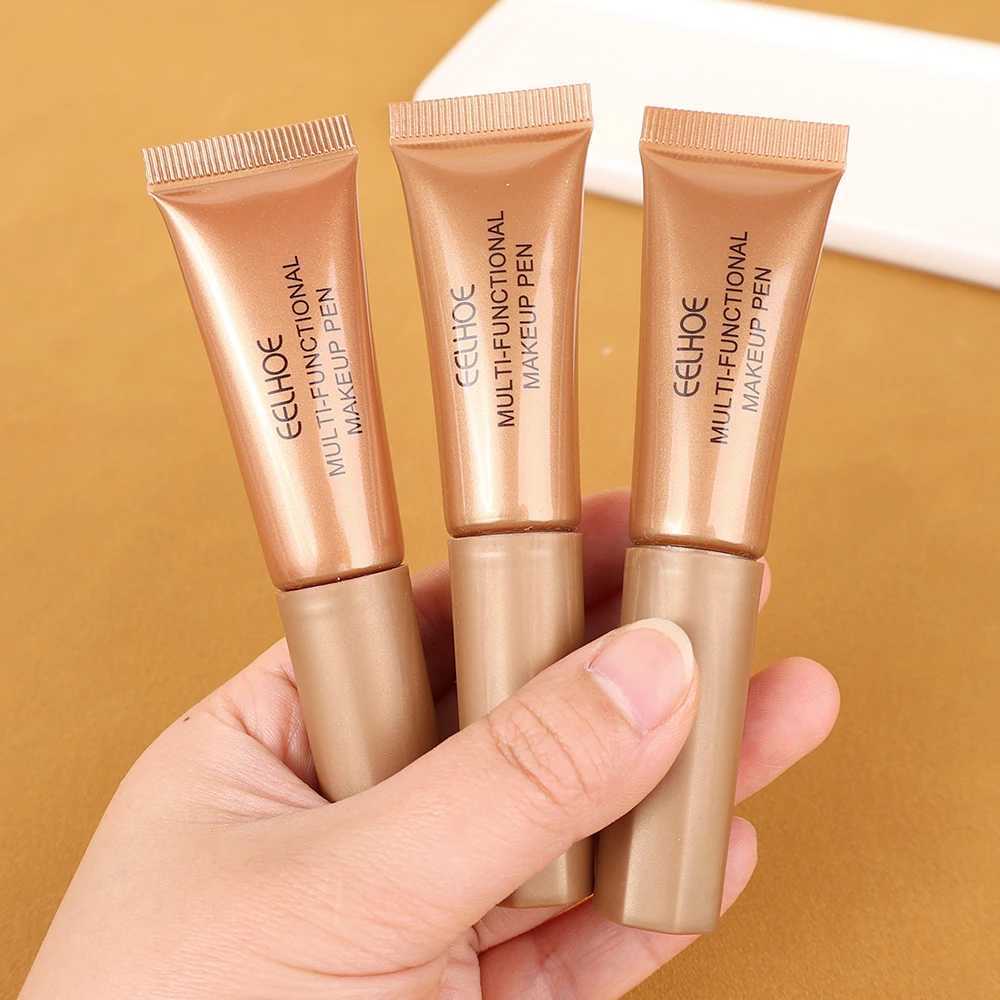 Waterproof Shimmer Contouring Highlighter Cheek B Liquid Women Face Makeup Lasting Natural B Stick with Sponge CosmeticsW250217