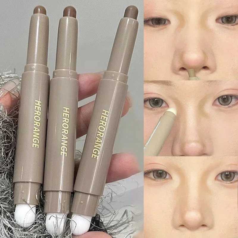 Double-ended Contour Stick with Brush Natural Matte Shadow Waterproof Contouring Wand V-face Shaping Contour Pen Face MakeupXJ250217