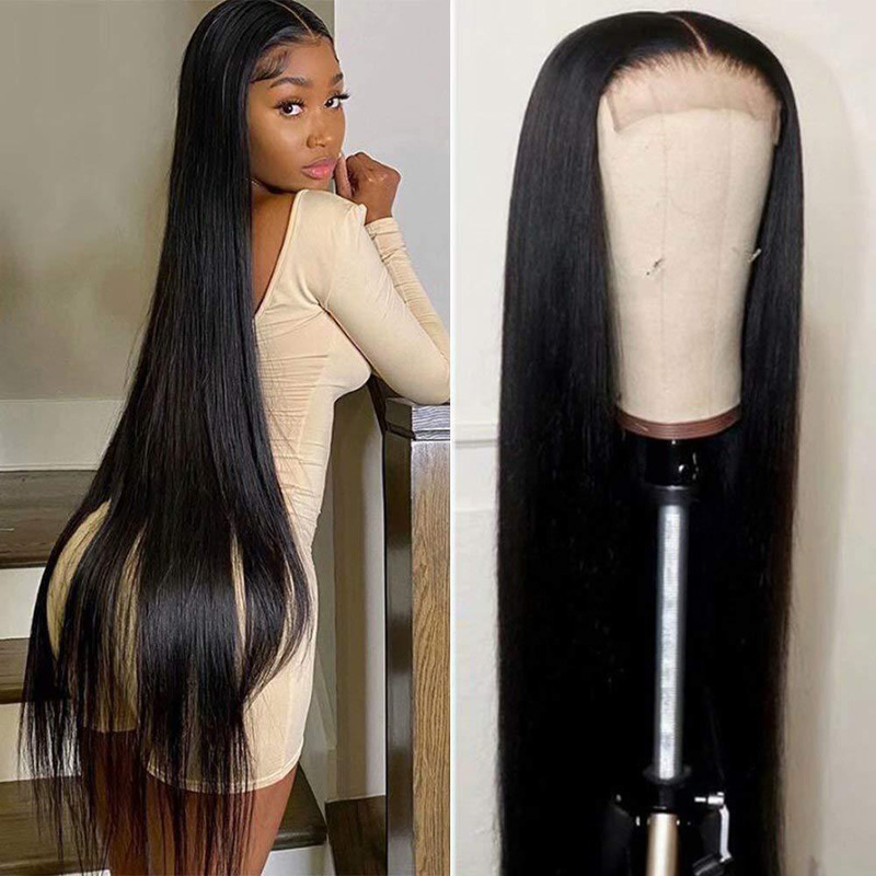 HD Lace Front Wig 5X5 Closure Wigs Brazilian Peruvian 100% Human Hair 10-34inch Indian Straight Natural Color