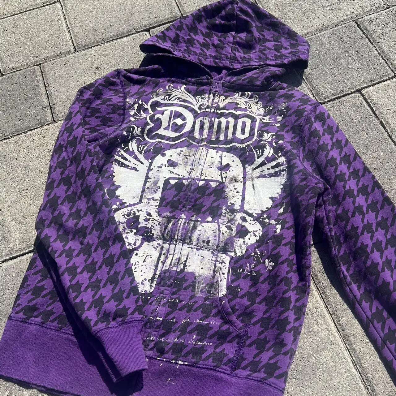 American Street Fashion Haruku Sports Printed Autumn Washed Cotton Retro Oversized Pullover Hoodie