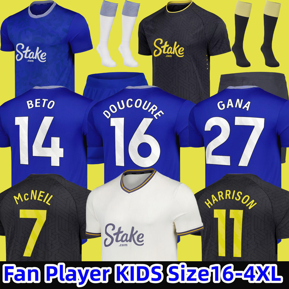 24/25 BRANTHWAITE Soccer Jerseys DANJUMA CALVERT-LEWIN HARRISON MYKOLENKO DOUCOURE TARKOWSKI COLNMAN YOUNG GUEYE PICKFORD 2024 2025 football men kids shirt