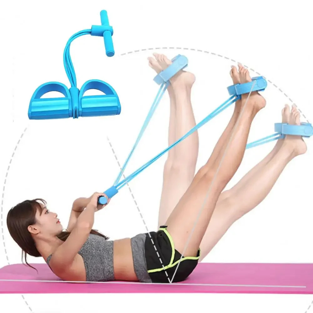 Tension Rope with Nonslip Handle Portable Slimming Waist Arm Training Yoga Pedal Puller Resistance Band Fitness Equipment 250213