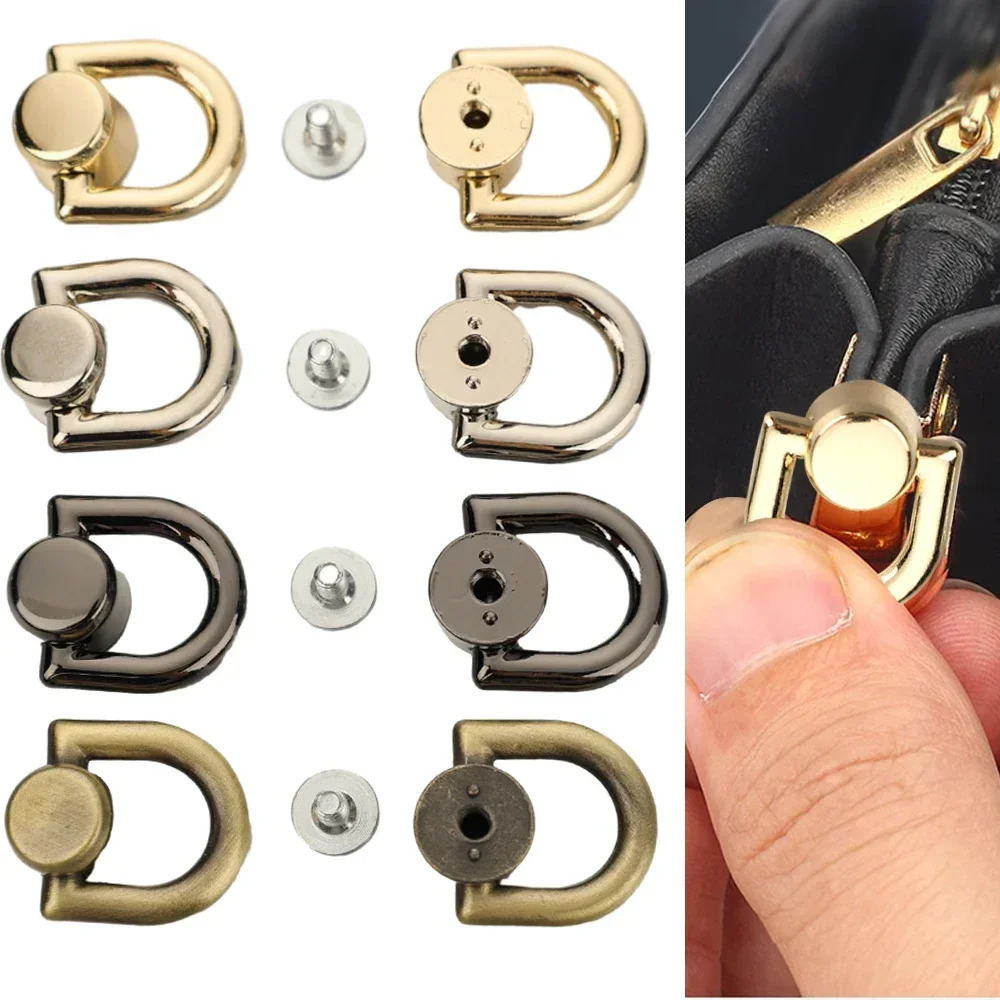 Dshaped Ring Bag Side Clip Buckles Retro Metal Double D Buckle Handbag Chain Handles Connector Strap Hardware Accessories 250213