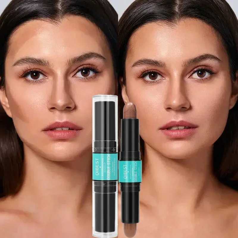 3D Highlighting Bronzer Stick Waterproof Matte Natural Double-ended V-face Shaping Contouring Highlighter Pen Korean CosmeticsW250217
