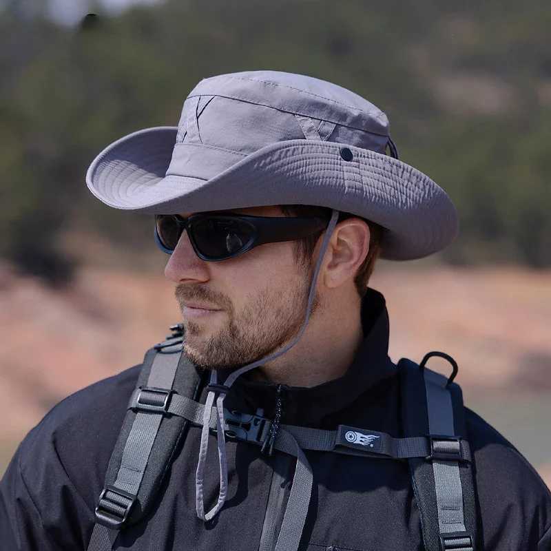 Summer Large Brimmed Sun Protection Hat for Men and Women Breathable and Versatile Fisherman Hat Designer Bucket Hat W250217