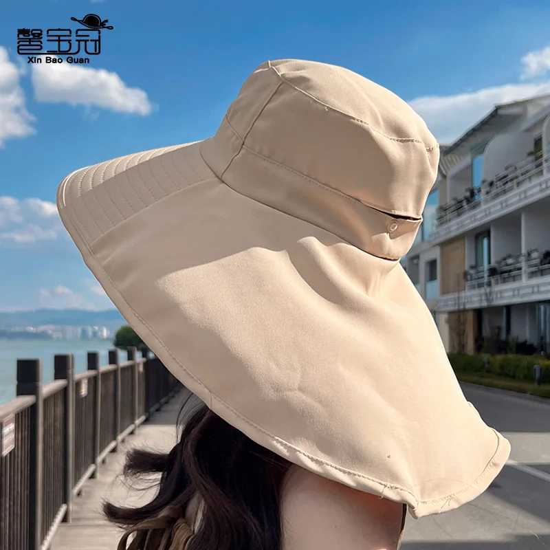 Outdoor Sun Bucket Hat for Women Girls with 50+ UPF Protection Safari Cap Wide Brim Fishing Hat with Neck Flap Model 8112 W250217