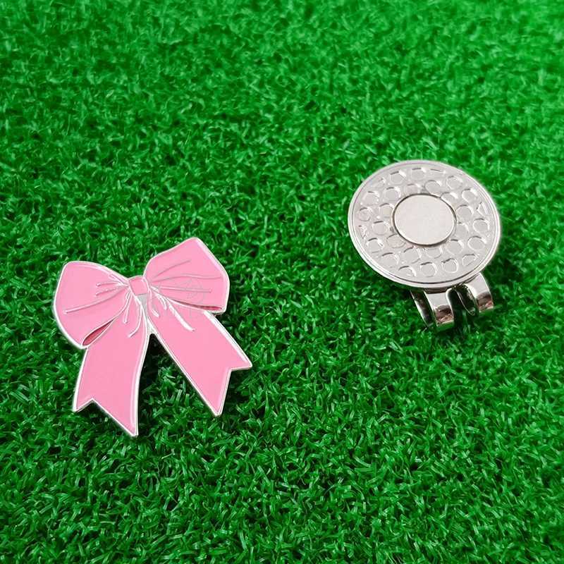 Pc Golf Cute Bowkno Mark with Magnetic Cap Clip Alloy Mark Suitable for Golf Hats Golf Accessories Girls and Womens GiftsW250215