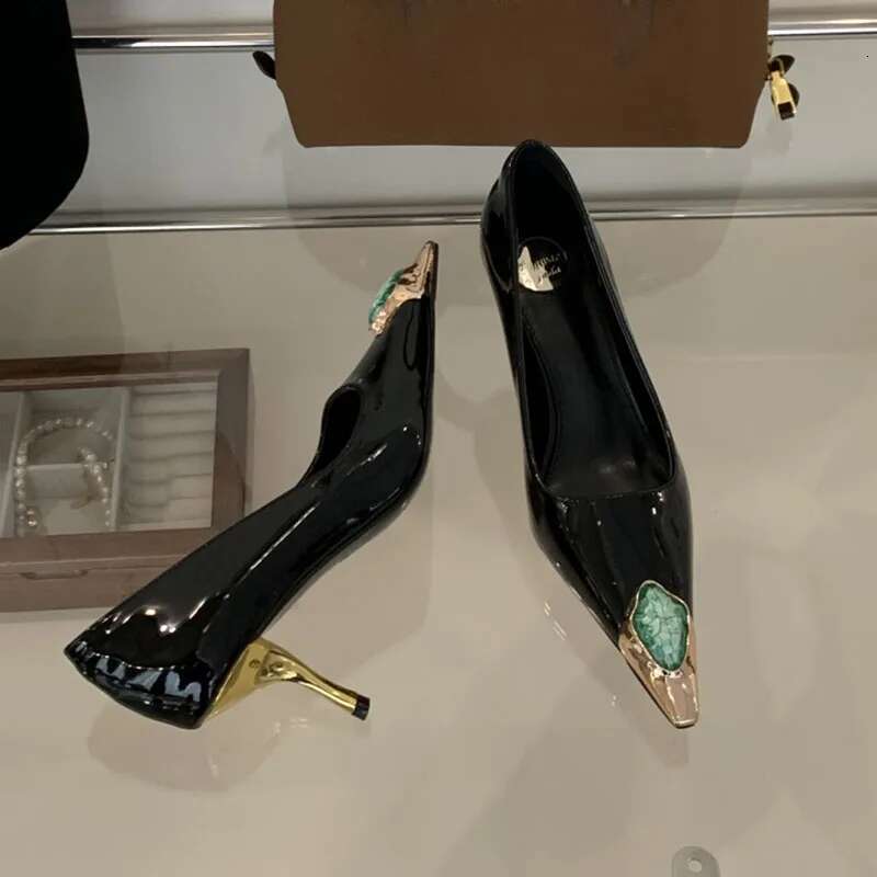 Female Rhies Women Stiletto Pumps Fashion Pointed Toe Footwear Ladies High Heels Shoes 2025 New