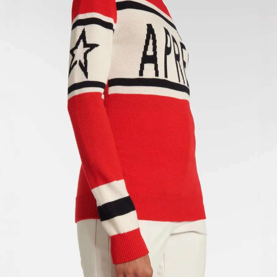 Haruku autumn and winter new jacquard knitted letter stripe fashion high-necked slim women's sweater