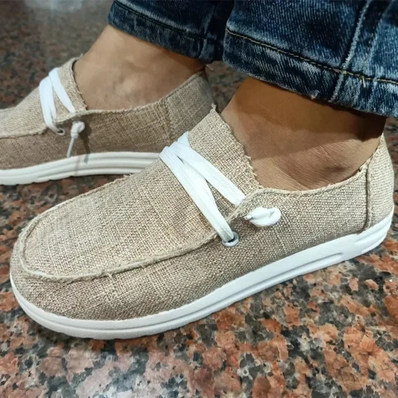 Fashion Casual Plus Size Flats Shoes Women Work Shoes Comfortable for Work Breathable Loafers Sneakers Zapatos De Mujer 250214