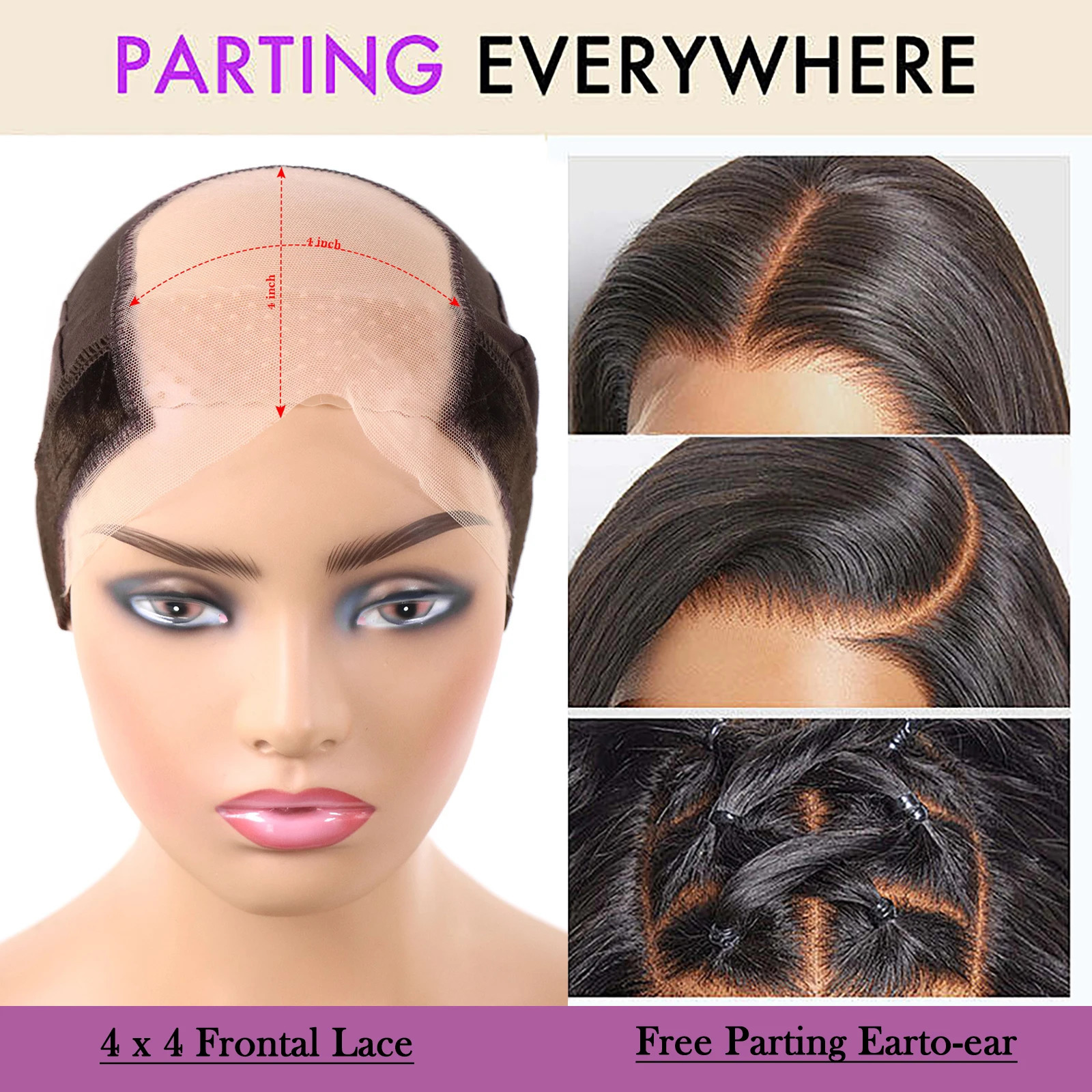 4x4 Lace Wig Grip Cap for Women Adjustable Wig Cap with Headband Non-Slip Wig Gripper to Keep Wigs Lace Front In Place Nude 250214