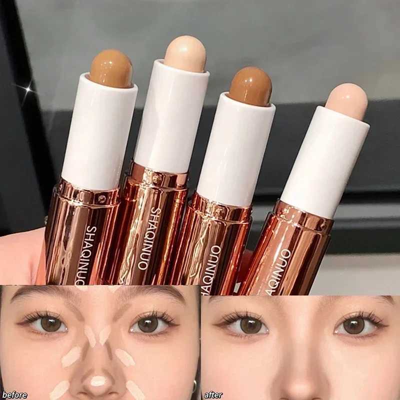 2 IN 1 Highlight Stick Bronzer Shadow Cream Natural Steric Face Makeup Matte Highlight Pencil Brown Brightening ContouringW250217
