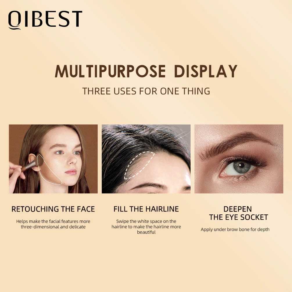 QIBEST Highlighter Makeup Glitter Contouring Bronzer For Face Shimmer Powder Creamy Texture Illuminator Stick Women CosmeticsW250217