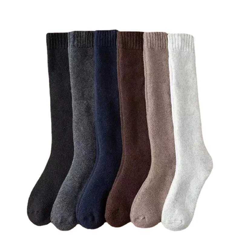 Mens Winter Merino Wool Womens Stockings Super Warm Super Thick Soft Wool Stockings Warm Calf Snow Stockings Large EU38-46 W250217