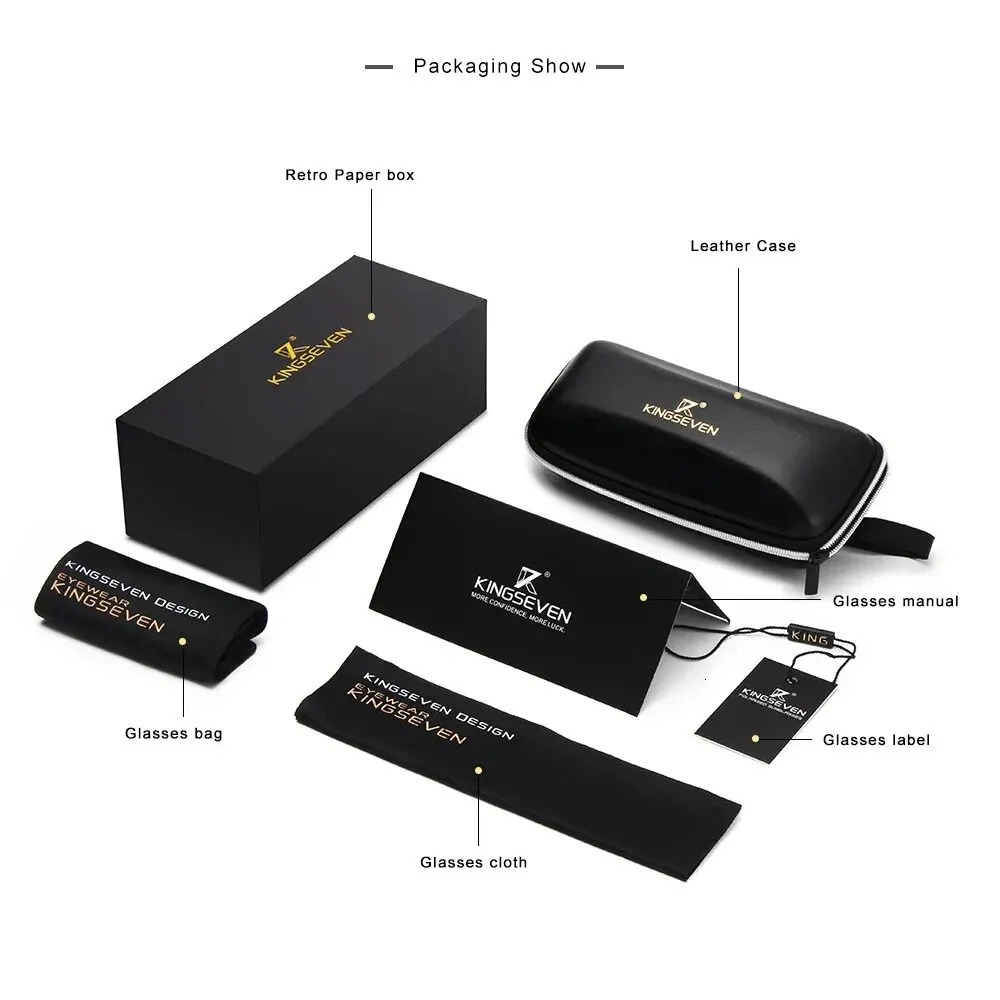 KINGSEVEN Fashion Classic Polarized Sunglasses Mens Driving Male Sun Glasses Eyewear UV400 Blocking 250214