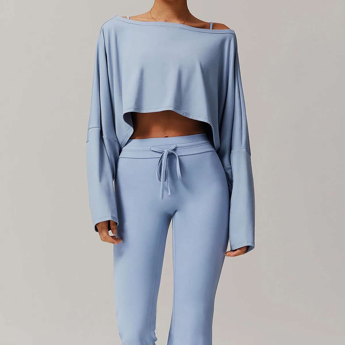 New 2Pcs Yoga Suit Women Gym Set Female Push Up Tracksuit Running Workout Long Sleeve Sports Shirt Fiess Clothing