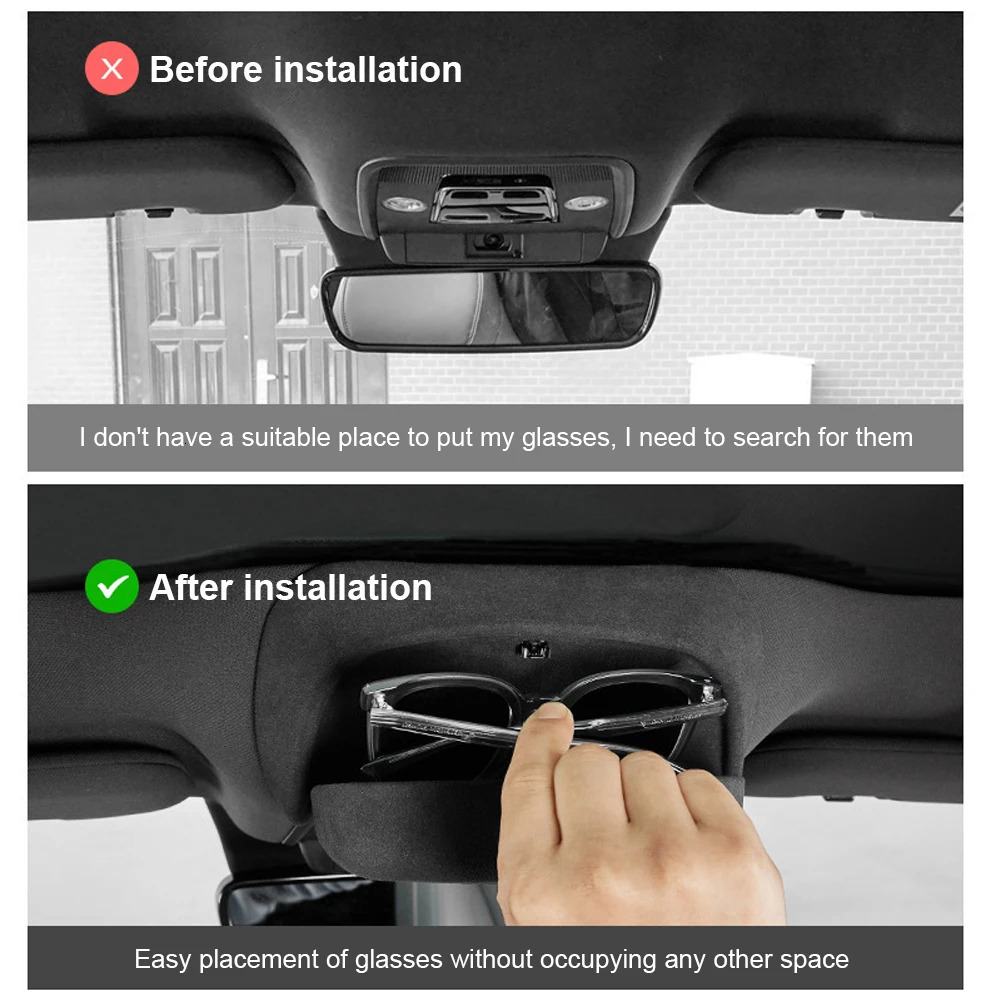 Car Sun Glasses Case Organizer Tumbled Leather Flip Glasses Clip Sunglasses Storage Box for BYD Seal Auto Interior Accessories 250213