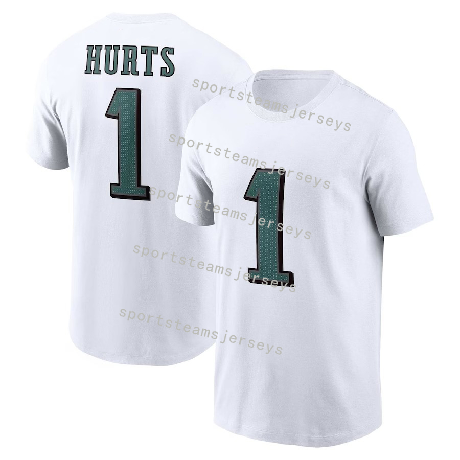 Hurts No 1 Football T-Shirt Cotton Jersey polyester Cotton