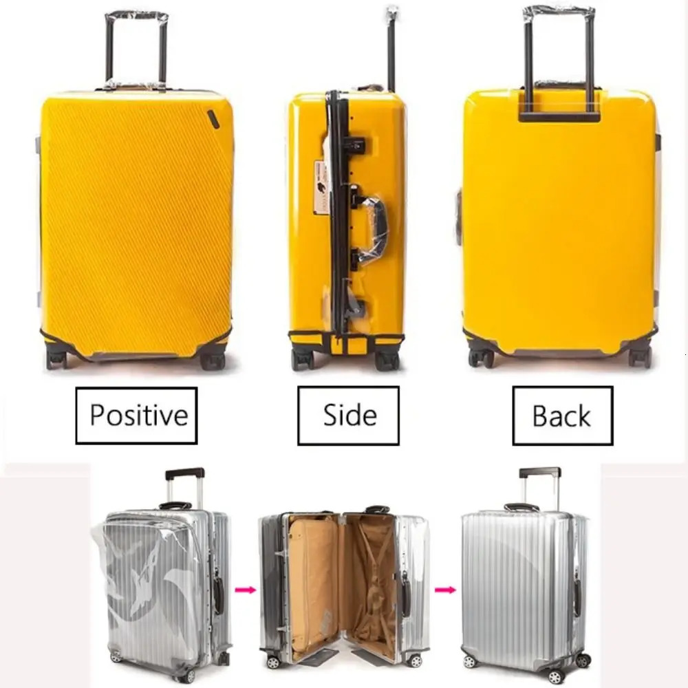 PVC Transparent Suitcase Cover No Disassembly Required Wear-resistant Dustproof Luggage Cover Waterproof Travel Accessories 250214