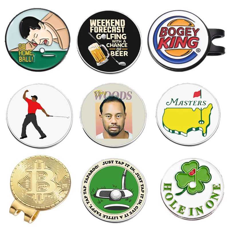 Bogey Ball King Creative Golf Hat Clips Magnetic Golf Ball Marker Cap Clip Trendy Decorative Jewelry Gift for Golf LoverW250215