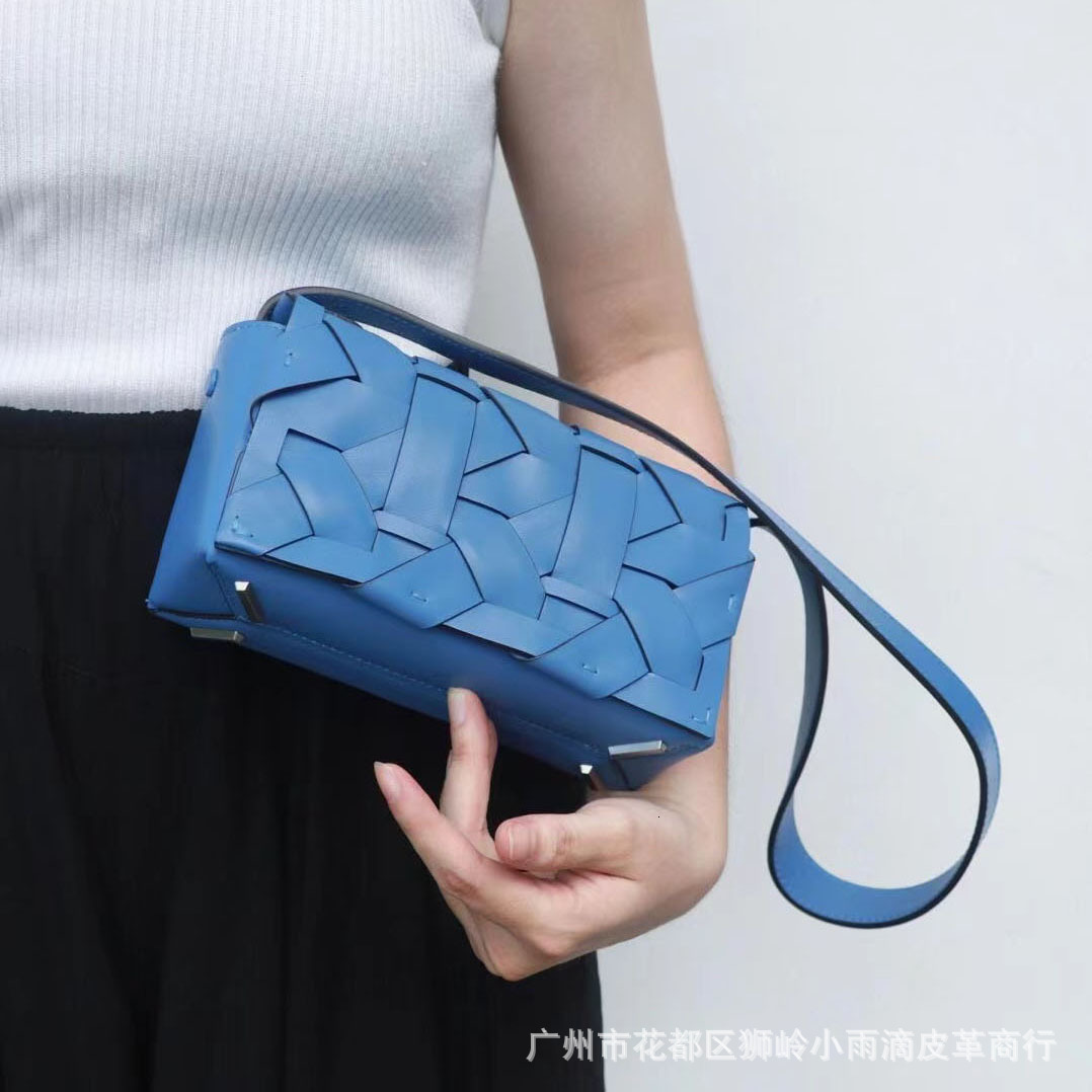 Bag Ditana New Chinese Style Woven High-End Single Shoulder Crossbody Small Square Armpit Bag, Genuine Leather Bag For Women