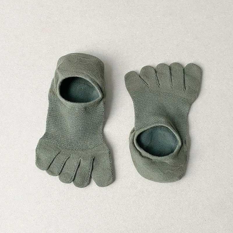 5 Pairs Men Toe Socks with Separate Fingers Thin Mesh Summer Five Finger Socks Anti-slip Sports No-Show Slipper Socks Invisible W250217