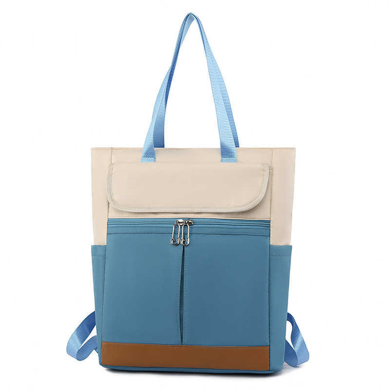 Womens Backpack Womens Fashion Contrast Outdoor Travel Backpack Oxford Cloth Portable Casual Backpack Womens Bag