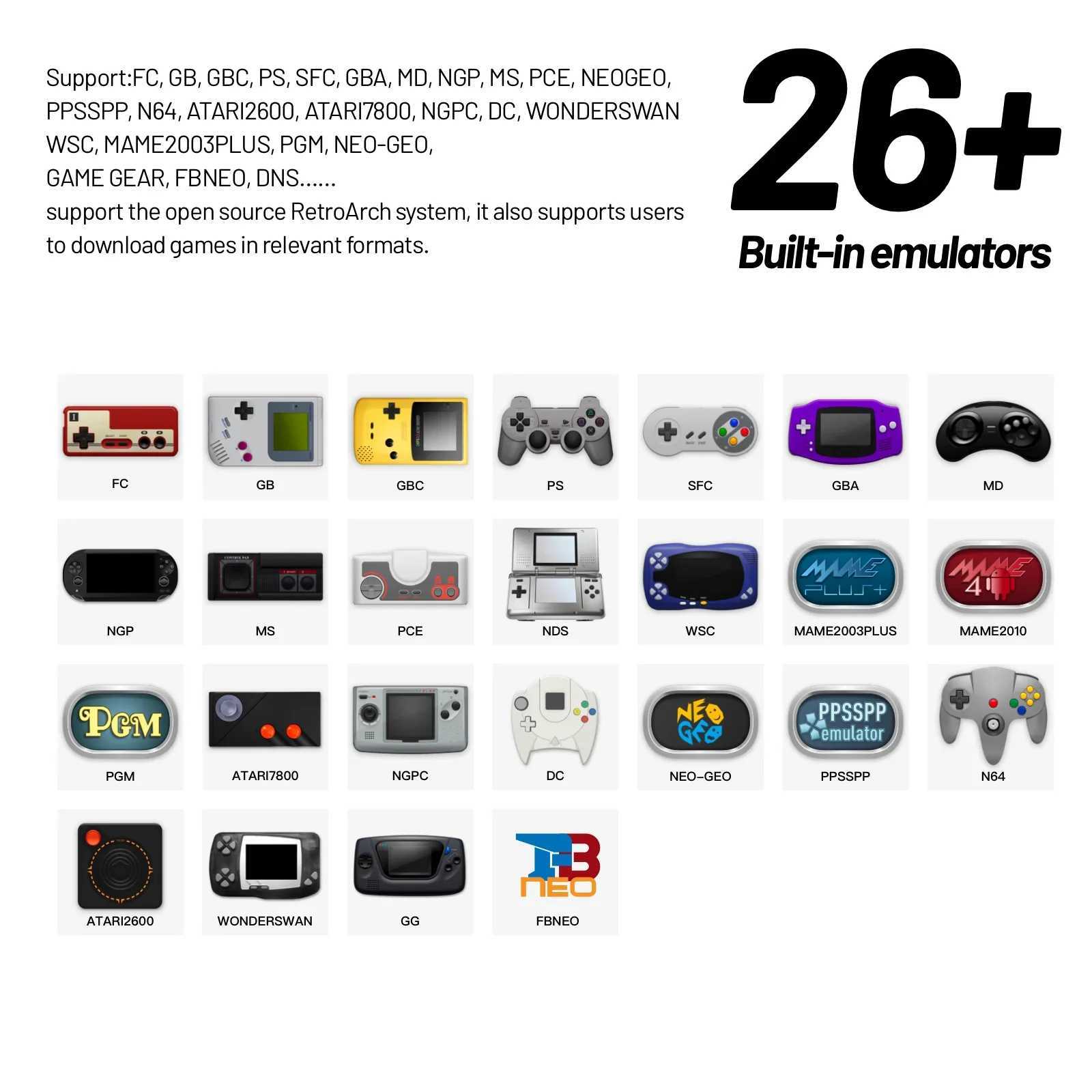Trimui Smart Pro Handheld Game Console 4.96IPS Sn Linux System Joystick RGB Lighting Smartpro Retro Video Game Player Gift Z250321