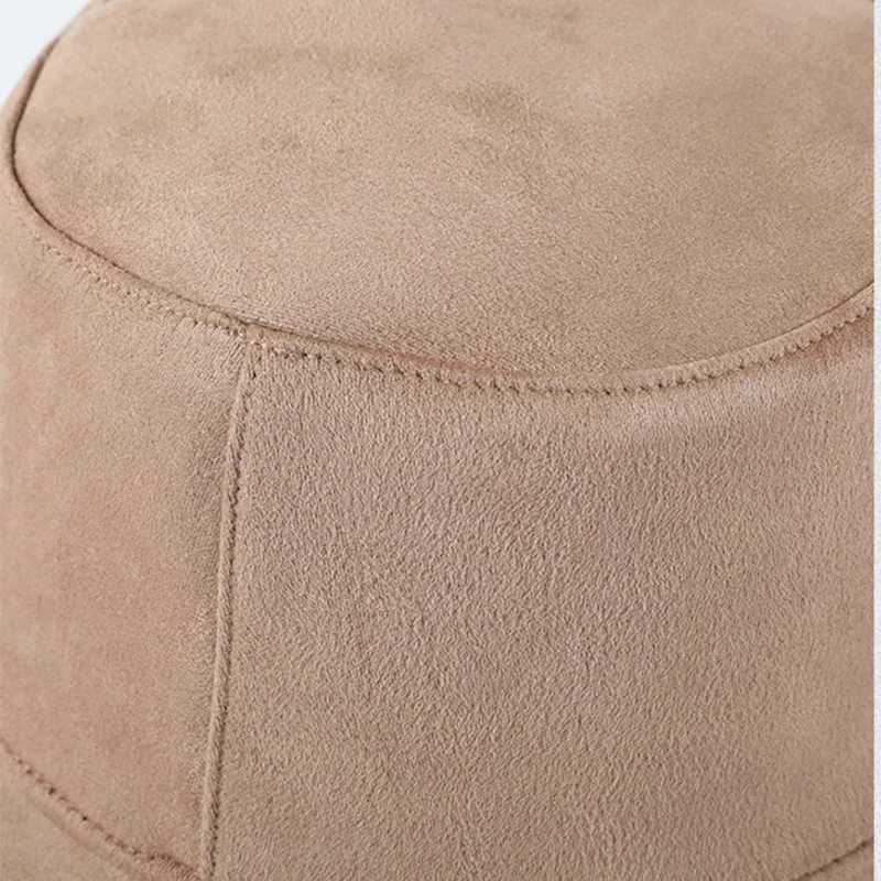Super large size new winter warm Panama hat mens outdoor thick velvet bucket hat mens fashionable hip-hop fisherman hat width Brim W250217