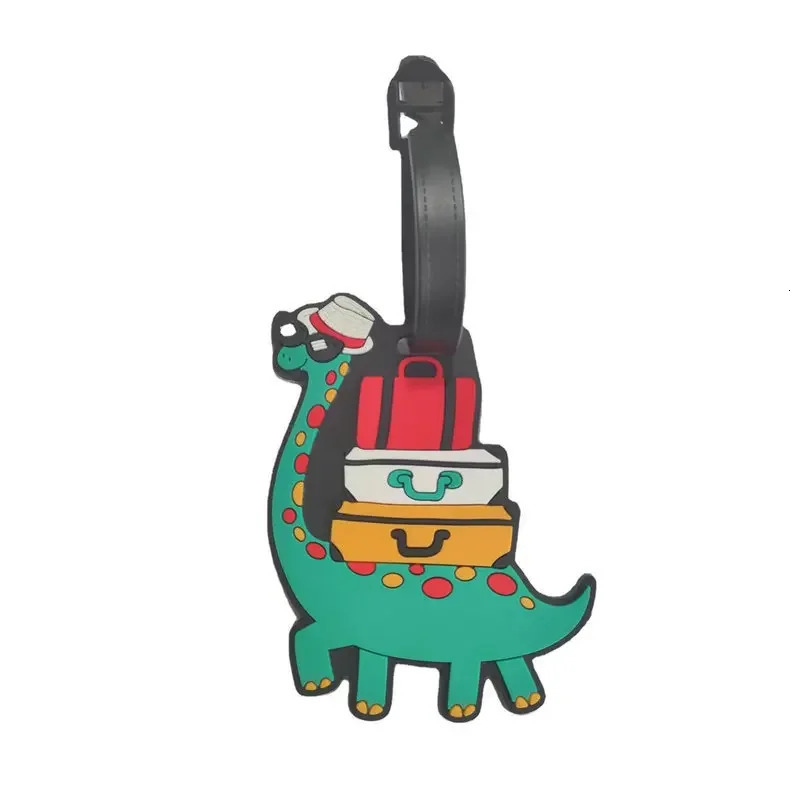 Travel Luggage Tag Silicone Cartoon Cute Fruits Food Animal Style Suitcase Tags Name Address Holder Baggage Boarding Tags Label 250214