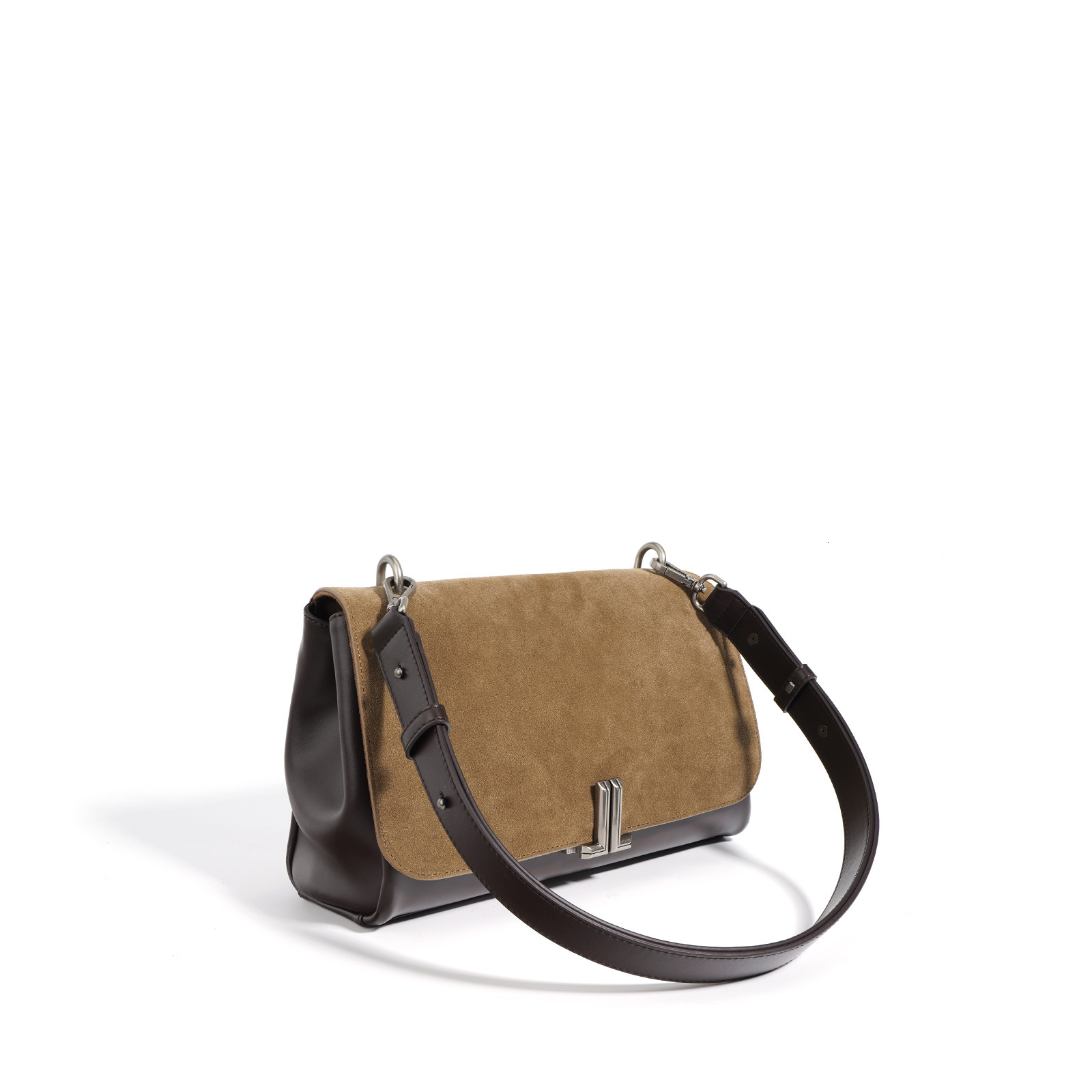 Bag Small Niche Design, Contrasting Color Shoulder Versatile For Women's Commuting, Large Capacity Crossbody Underarm Small Square Bag, Cowhide