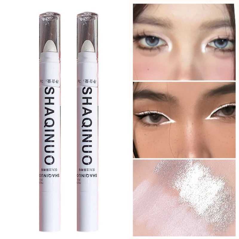 White Highlighter Pen - Matte Shimmer for Undereye Brightening; Easy-Application Highlight Stick for Instant GlowW250217