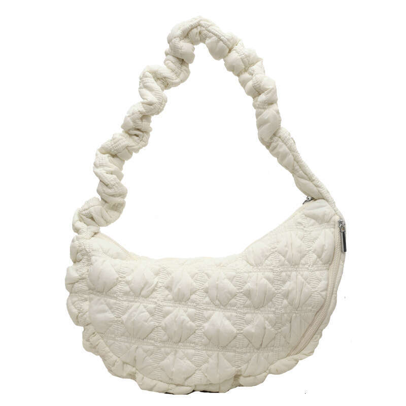 Small Korean Cloud Bubble Instagram Versatile Folded Down Cotton Leisure Underarm Single Shoulder Crossbody Dumpg Bun For Women