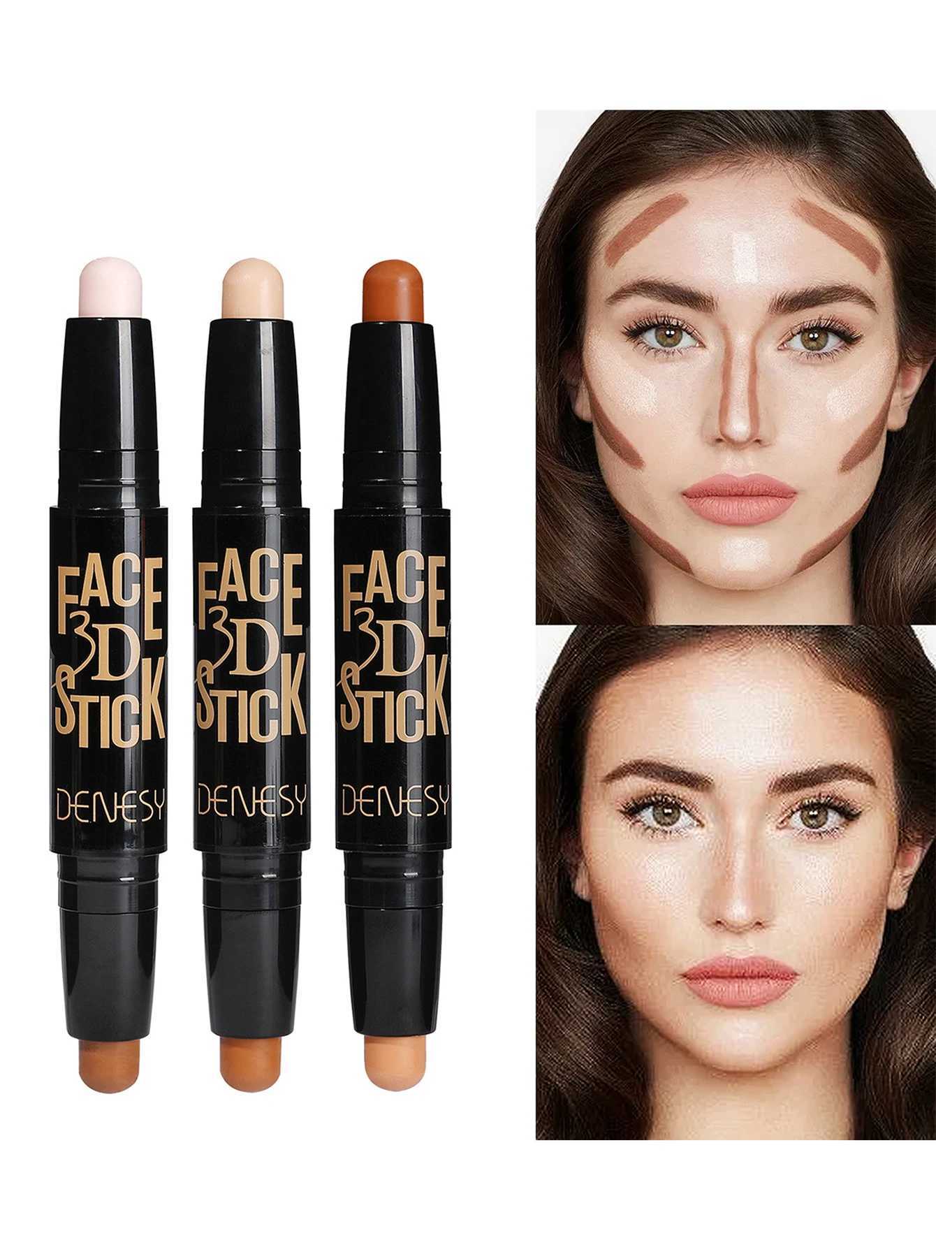 Matte Styling Stick Dark Brown Double Head Outline Pen Long Lasting High Color Dual Use Non FadingXJ250217