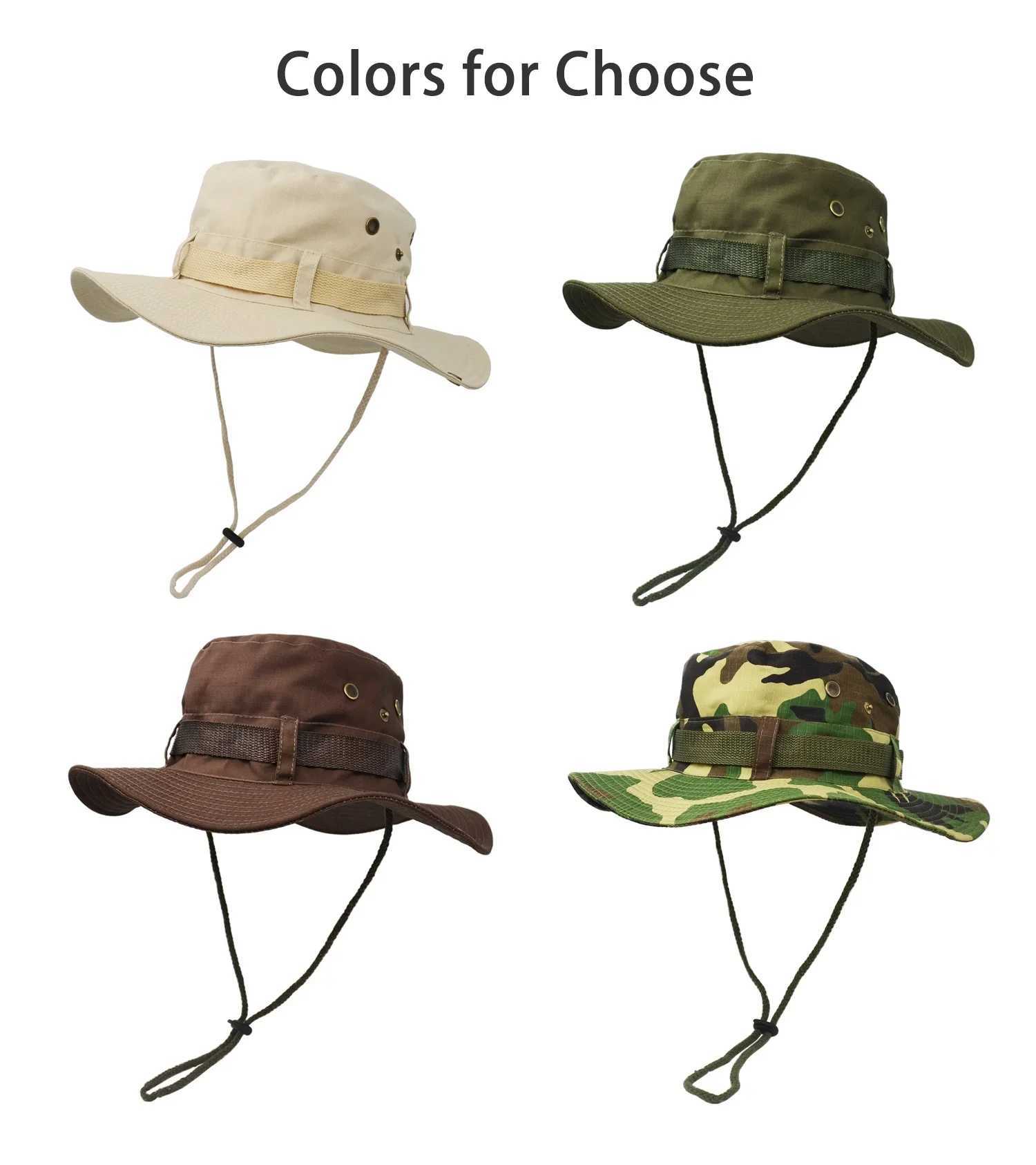 Double layer High Quality Boonie Hat Bucket Hat Hunting Fishing Outdoor Wide Cap Brim Military for Men Women Fisherman hat W250217