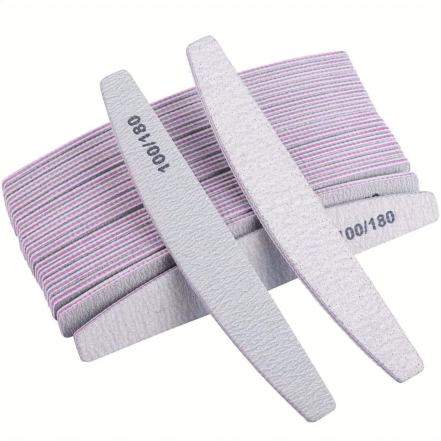 50Pcs Nail Art Files 100/180 Nails Accessoires Gel Nail Polish Polishing Pedicure Manicure Buffers Nail Care Tools lime a ongle 250214