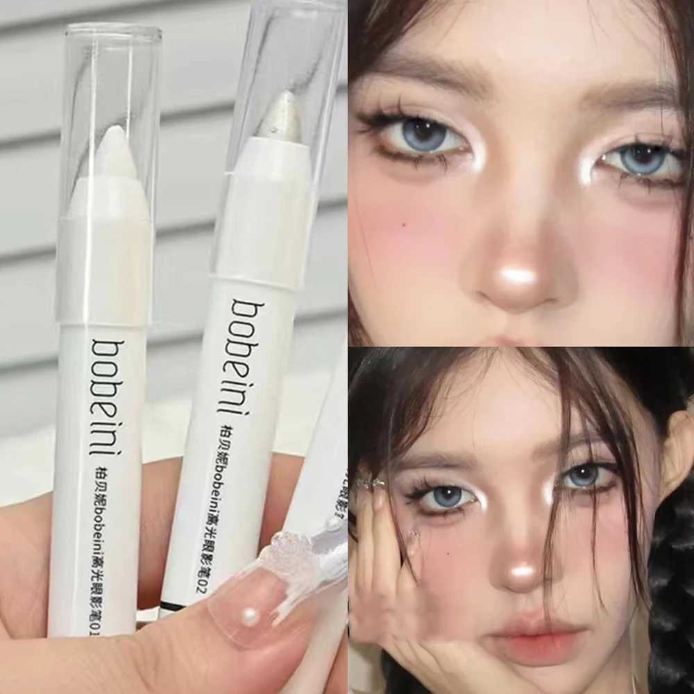 lescent matte eyeshadow stick White eyeliner lying silkworm silver flash highlighter brightening lasting color KoreaW250217