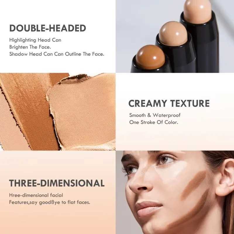 Face Contouring Stick and Concealer Waterproof and Sweat Resistant To Contour Your Face Contour PaletteW250217