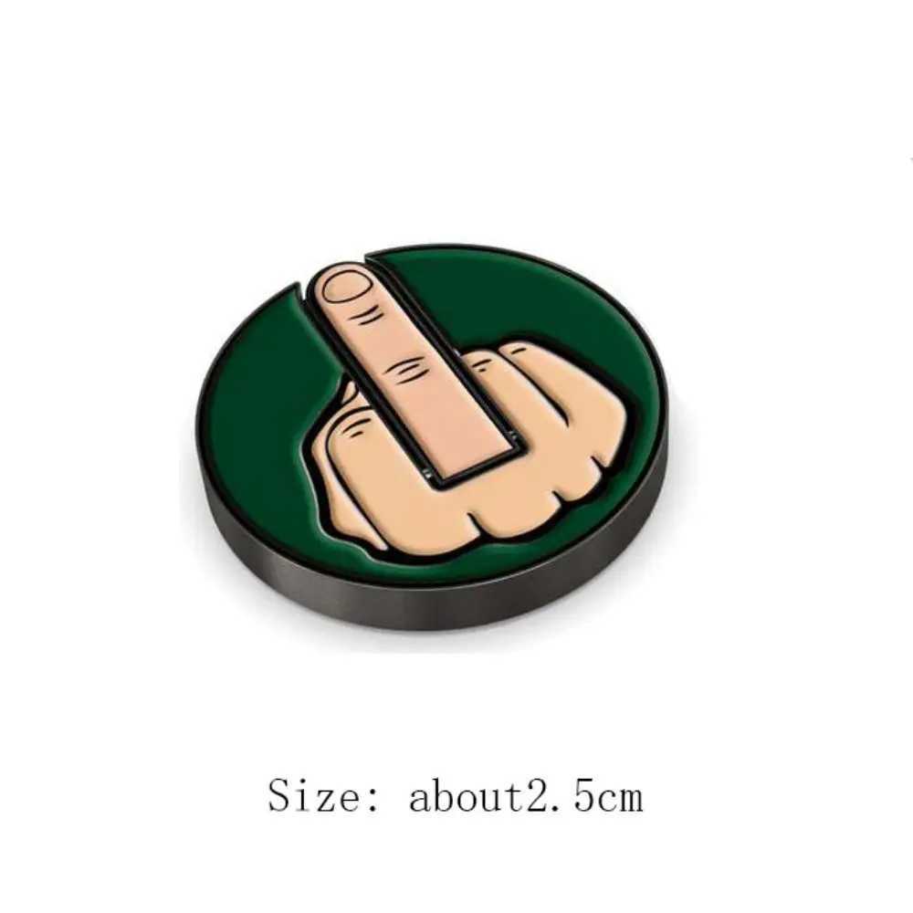 Funny Middle Finger Golf Ball Marker Metal Golf Hat Clip Marker Magnetic Removable Golf Ball Position Mark Golf AccessoriesW250215