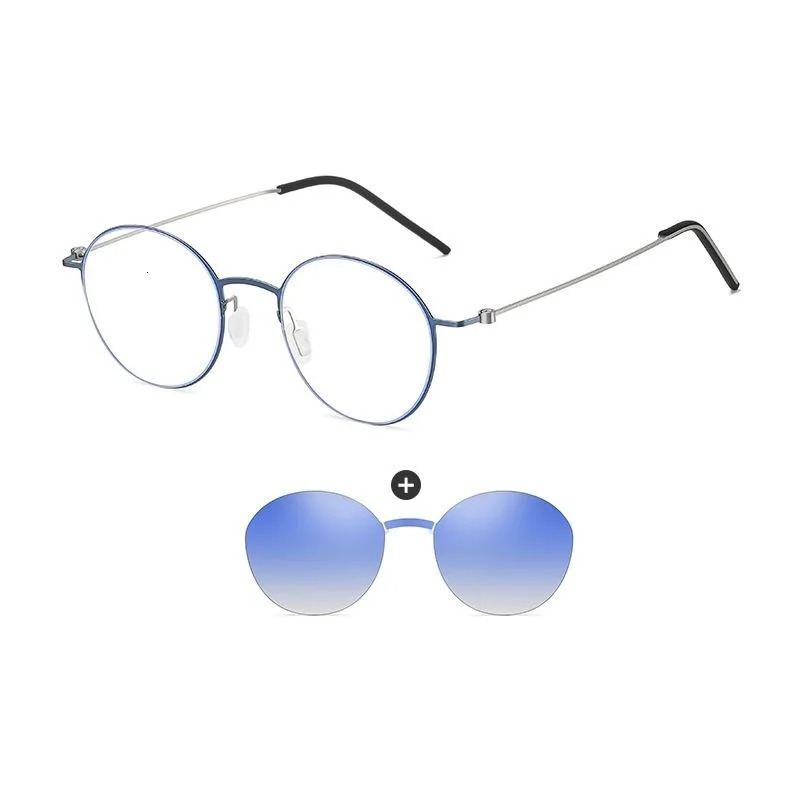 COHK Style Magnet Clip On Glasses Frame Trend Polarized Sunglasses For Women n Optical Computer Eyeglasses 250214