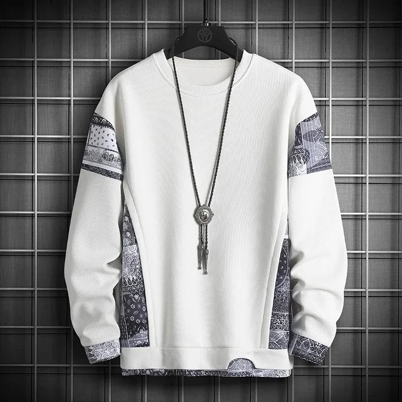 Mens Fashion Casual Hoodie Male Sportswear Pullover Patchwork Autumn Sweatshirt Large Size Men Hip Hop Hoodies 250214