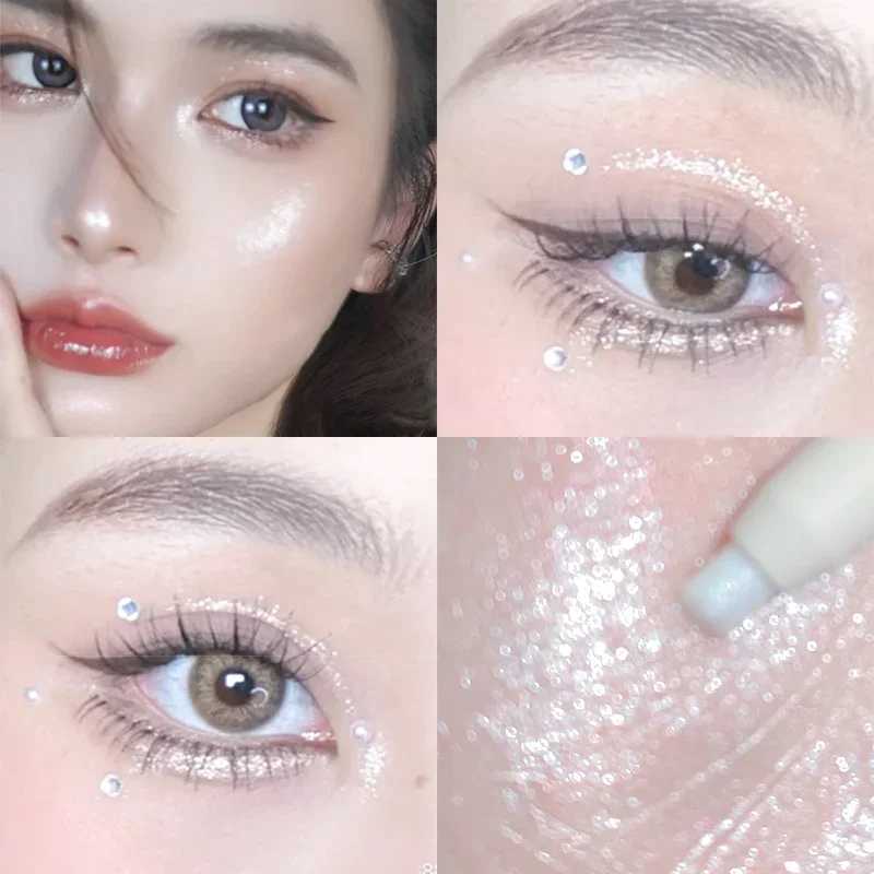 Glitter Silkworm Eyeshadow Liner Pencil Brightening Highlighter Blue Gold Silver Eyeshadow Pen Lasting Shiny Eye Makeup CosmeticXJ250217