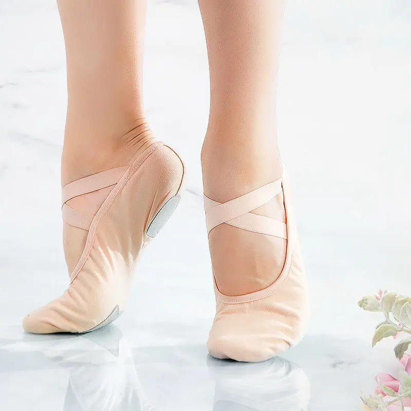 Women Ballet shoes Dance Adult Children Ballet Slippers Soft Sole Professional Canvas Dance Training Shoes for Ballet 250214