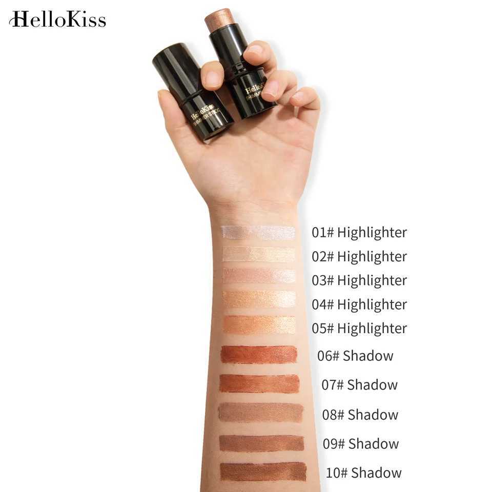 Hellokiss Waterproof Shimmer Face Bronzer Highlighters Glitter Corrector Contour Illuminator Stick Creamy B Makeup CosmeticsW250217